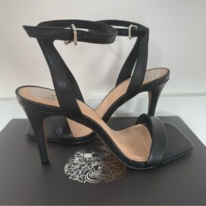 Vince Camuto Black Ankle Strap Heels